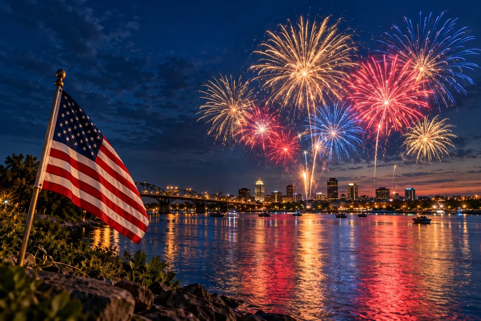 4 de julio: independencia y fuegos artificiales
