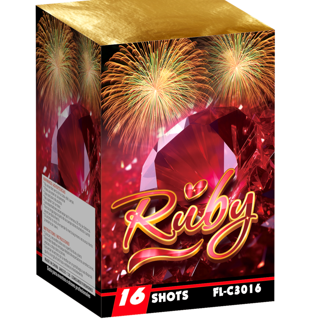 1" 16 Shots Ruby Cake