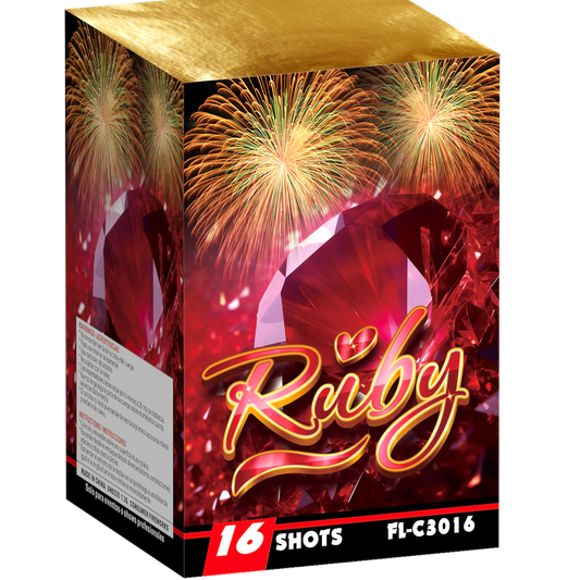 1" 16 Shots Ruby Cake