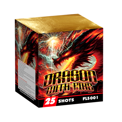 Cake Dragon W/Fire 2Inch 25 Shots